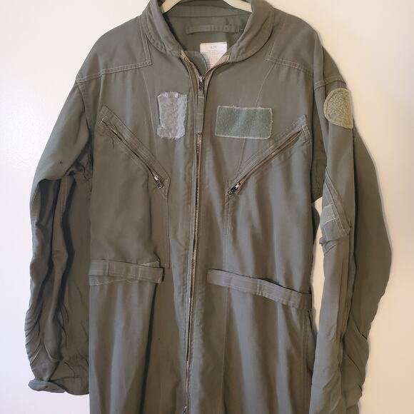 Flight Suit 42R Military Green Coveralls Overalls Mens Fly CWU-27P Type L Class1 - Picture 5 of 13
